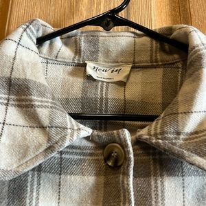 New In plaid (tan, cream and white) shaket